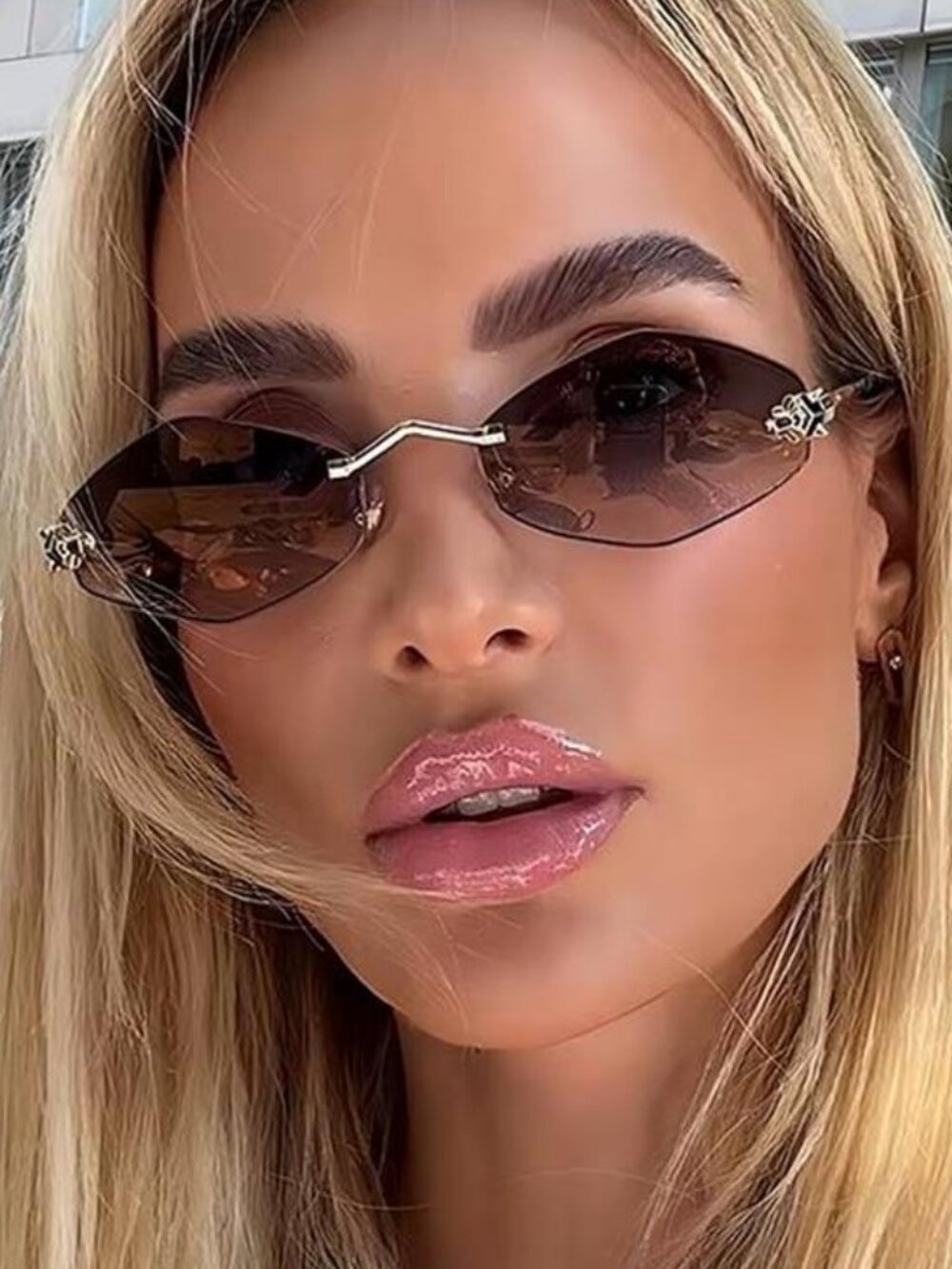 Retro Frameless Sunglasses